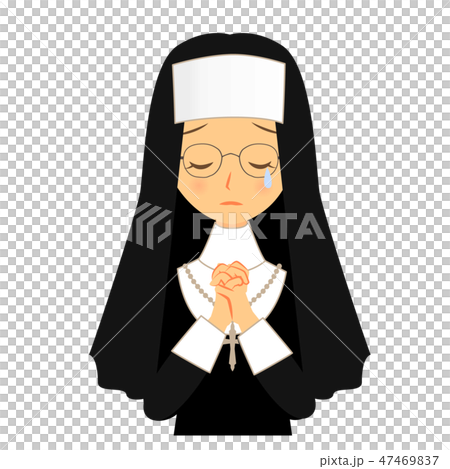 修道女(シスター) 悲しそうな表情 上半身 修道女(シスター) 悲しそうな表情 上半身 47469837