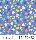seamless pattern in kawaii style 47470482