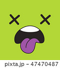 cartoon emotions, cute vector faces 47470487