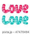 Love text in kawaii style 47470494