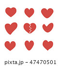 Silhouette Heart. Love icons. 47470501