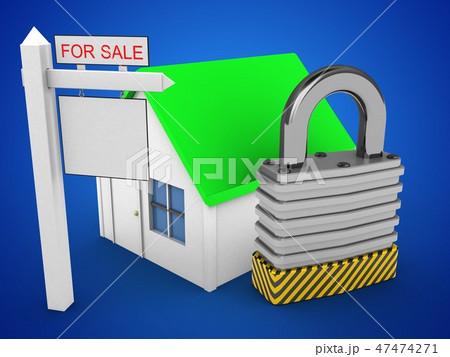 3d padlock 47474271