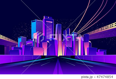 abstract neon city 47474854