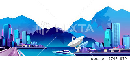 abstract city banner 47474859