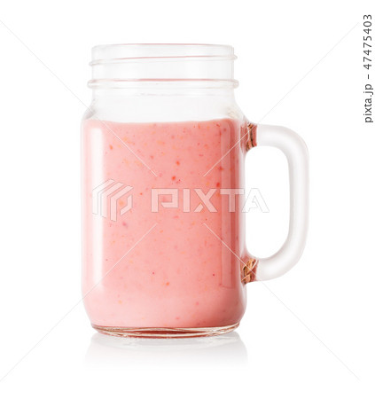 Berry smoothie or yogurt in mason jar 47475403