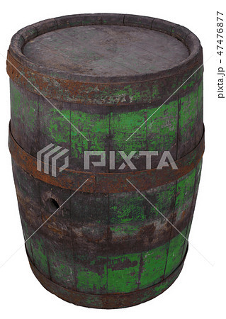 old rusty wooden barrel 47476877