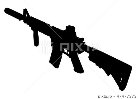 M4  - special forces rifle black silhouette 47477575