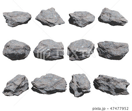 岩 セットのイラスト素材 47477952 Pixta