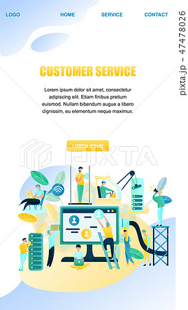 Banner Illustration People Customer Support Worker Banner Illustration People Customer Support Worker 47478026