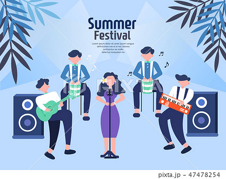 音楽 コンサート 夏のイラスト素材 音楽 コンサート 夏のイラスト素材