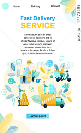 Vector Illustration Fast Delivery Service Purchase 47478295