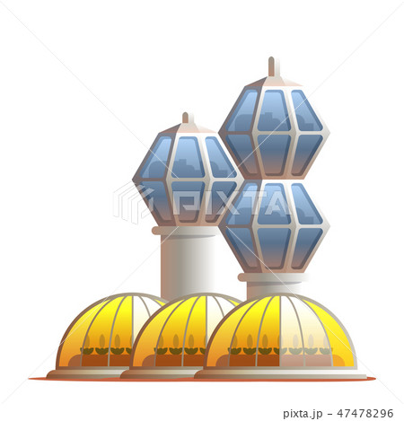 Illustration Station Greenhouse for Growing Plants 47478296