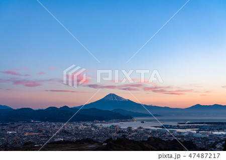 《静岡県》富士山・清水港の眺め《日本平より》 47487217