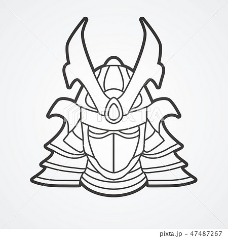 Samurai mask helmet cartoon graphic vector - Stock Illustration [47487267]  - PIXTA