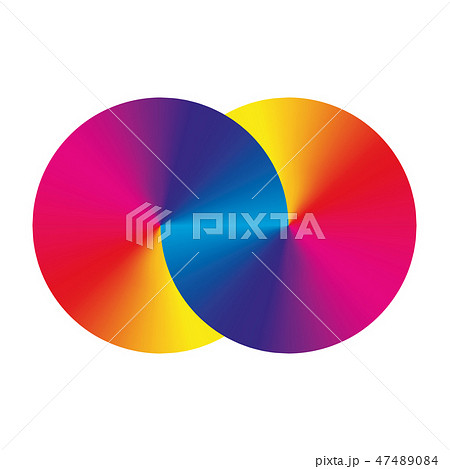 Infinity symblol of interlaced circles. Vector sign with gradient effect Infinity symblol of interlaced circles. Vector sign with gradient effect 47489084