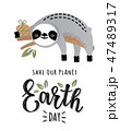 Vector illustration of 'Earth day' lettering 47489317