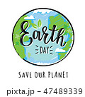 Vector illustration of 'Earth day' lettering 47489339