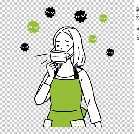 A housewife worried about infectious diseases. 47489623