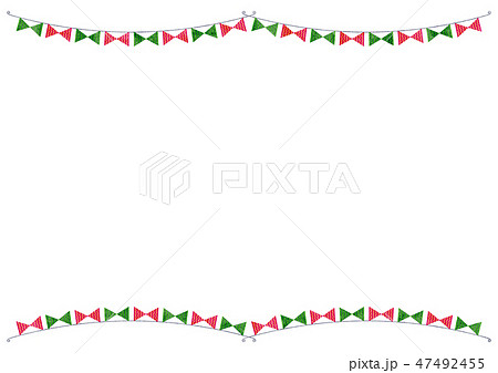 素材 ガーランドフレーム 6テクのイラスト素材