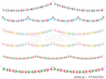 素材 かわいいガーランドのイラスト素材