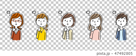 Multiple women: doubt, think Multiple women: doubt, think 47492805