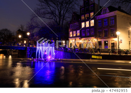 Luminous arbor on the water, Amsterdam 47492955