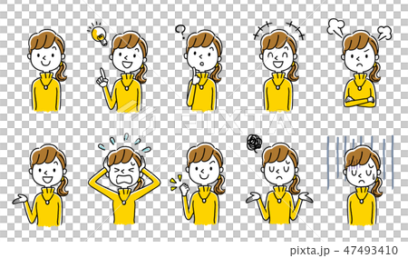 高領毛衣的一名年輕女子：集 47493410