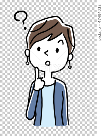 Young lady: doubt, think Young lady: doubt, think 47494338