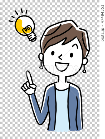 Short hair young lady: Ideas, come up with 47494353