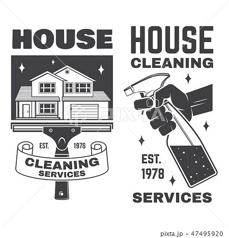Cleaning company badge, emblem. Vector illustration. Concept for shirt, stamp or tee. Vintage Cleaning company badge, emblem. Vector illustration. Concept for shirt, stamp or tee. Vintage 47495920