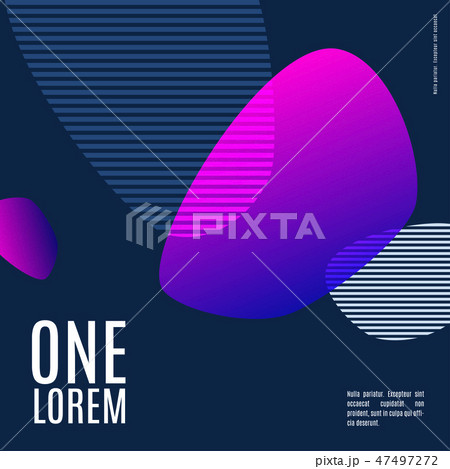 Abstract design of colourful vector elements for modern black background with soft shapes. 47497272