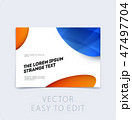 Abstract design brochure cover, creative flyer in A4 with colourful smooth shapes for branding, 47497704