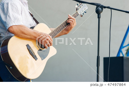 guitarist playing at city park jazz festival 47497864