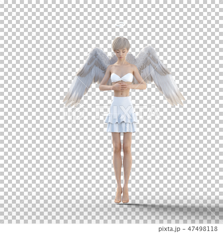 Real angel perming3DCG illustrations material 47498118