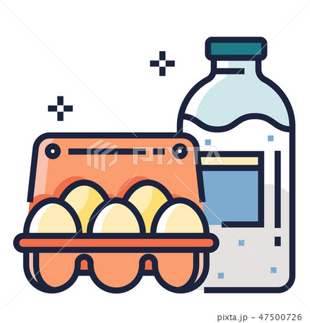 Eat dairy LineColor illustration Eat dairy LineColor illustration 47500726