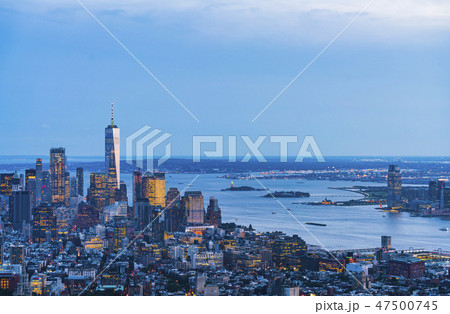 newyork skyline at night,usa 47500745