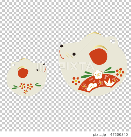 White mouse rattan parent and child white back White mouse rattan parent and child white back 47500840