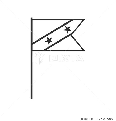 Saint Kitts and Nevis flag icon in black outline 47501565