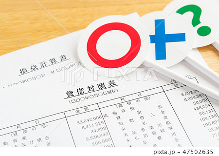 ○×?　貸借対照表　損益計算書　決算 47502635