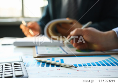 Financial statistics documents ball pen Financial statistics documents ball pen 47502894
