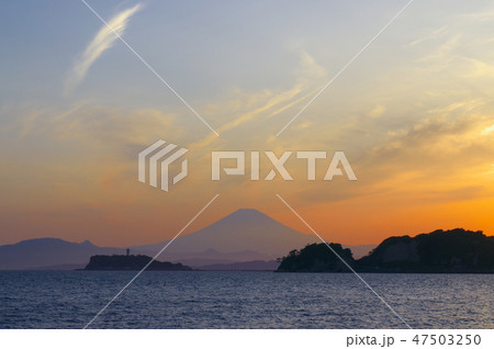 湘南の夕暮れ 自然風景 湘南の夕暮れ 自然風景 47503250