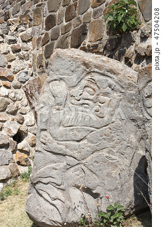 Bas-relief of anatomical image of a man, Mexico 47504208