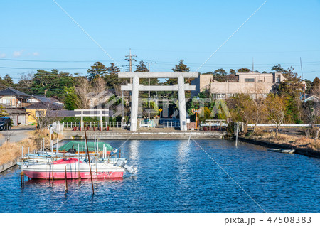 息栖神社 一の鳥居 (茨城県神栖市) 2019年1月現在 息栖神社 一の鳥居 (茨城県神栖市) 2019年1月現在 47508383