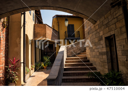 medieval village with sunset light shade, Tuscany medieval village with sunset light shade, Tuscany 47510004