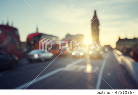 bokeh of Westminster Bridge at sunset, London, UK 47510367