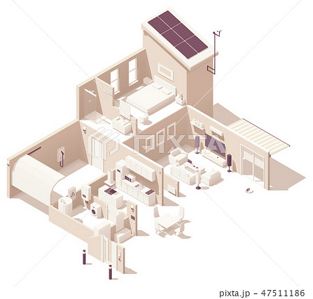 Vector isometric smart home 47511186