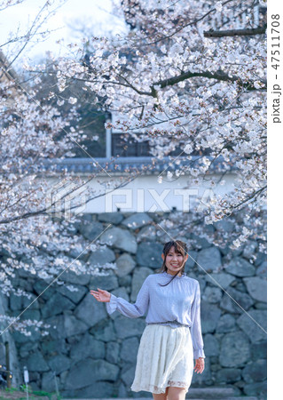 女子旅　桜の福岡城趾 47511708