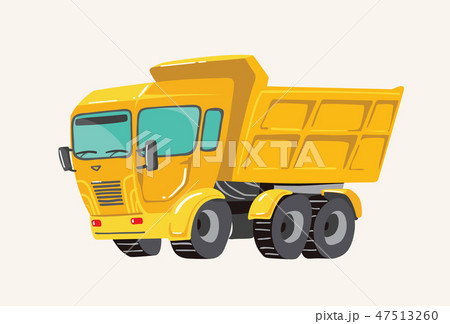 Funny cute hand drawn cartoon vehicles. Bright cartoon truck, Vector illustration Funny cute hand drawn cartoon vehicles. Bright cartoon truck, Vector illustration 47513260