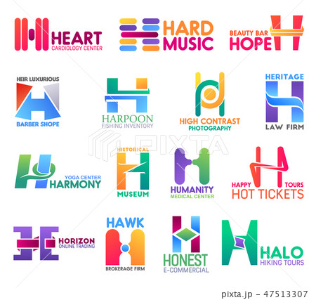 H letter corporate identity, business icons H letter corporate identity, business icons 47513307