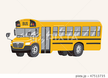 Funny cute hand drawn cartoon School Bus... - Stock Illustration [47513735]  - PIXTA